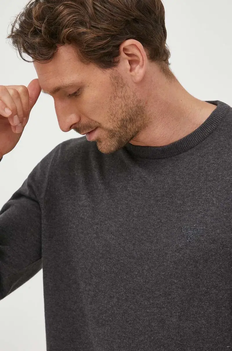 maglione in cotone Essentials colore grigio MKN0932 miniatura 4