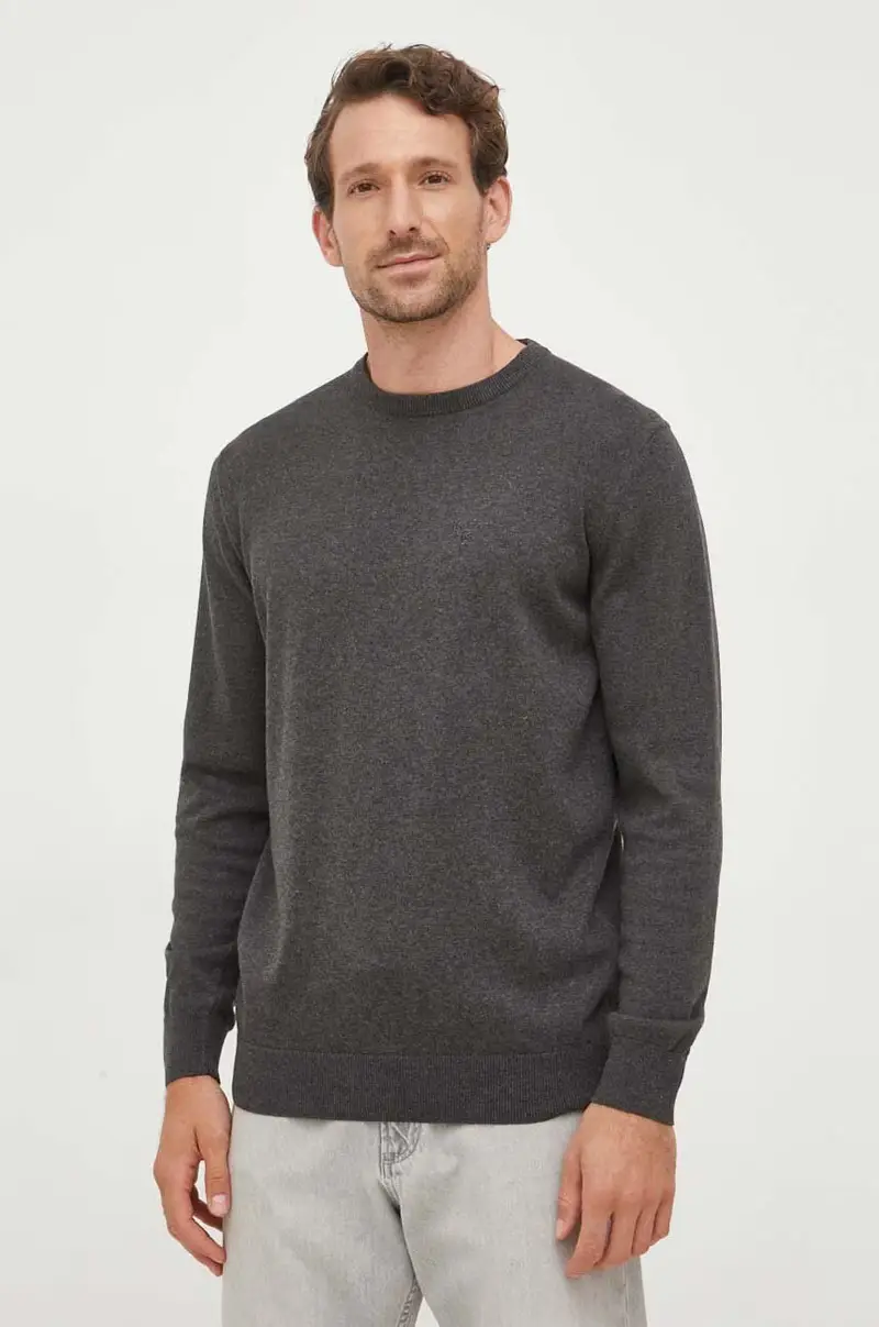 maglione in cotone Essentials colore grigio MKN0932