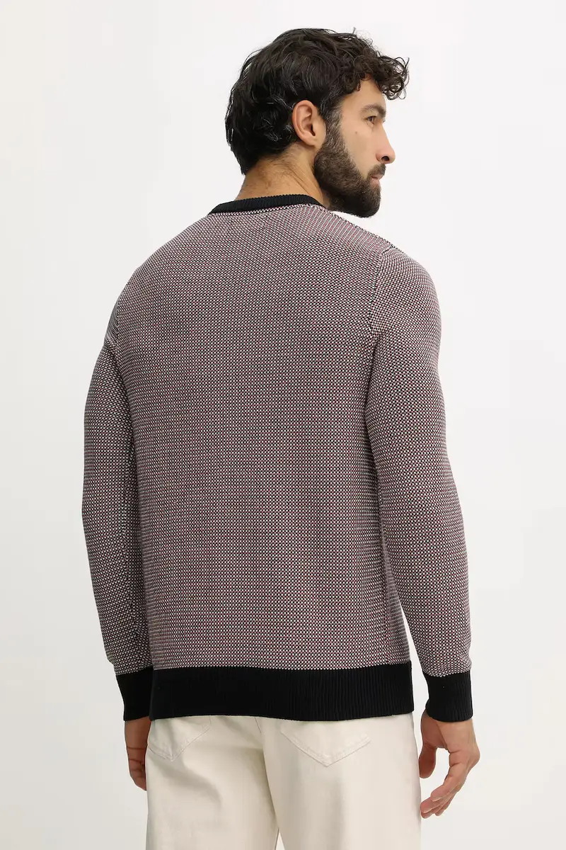 maglione in cotone WELLS uomo colore blu navy MKN1665 miniatura 3