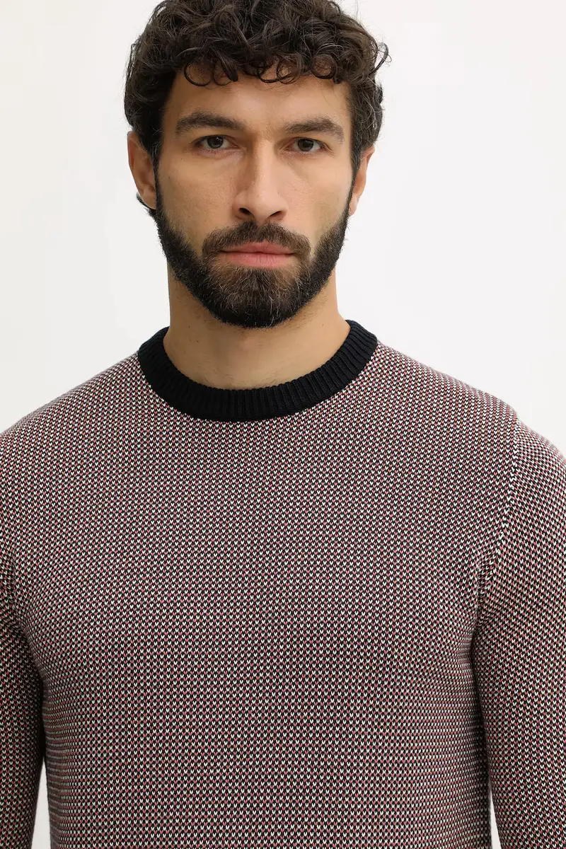 maglione in cotone WELLS uomo colore blu navy MKN1665 miniatura 4