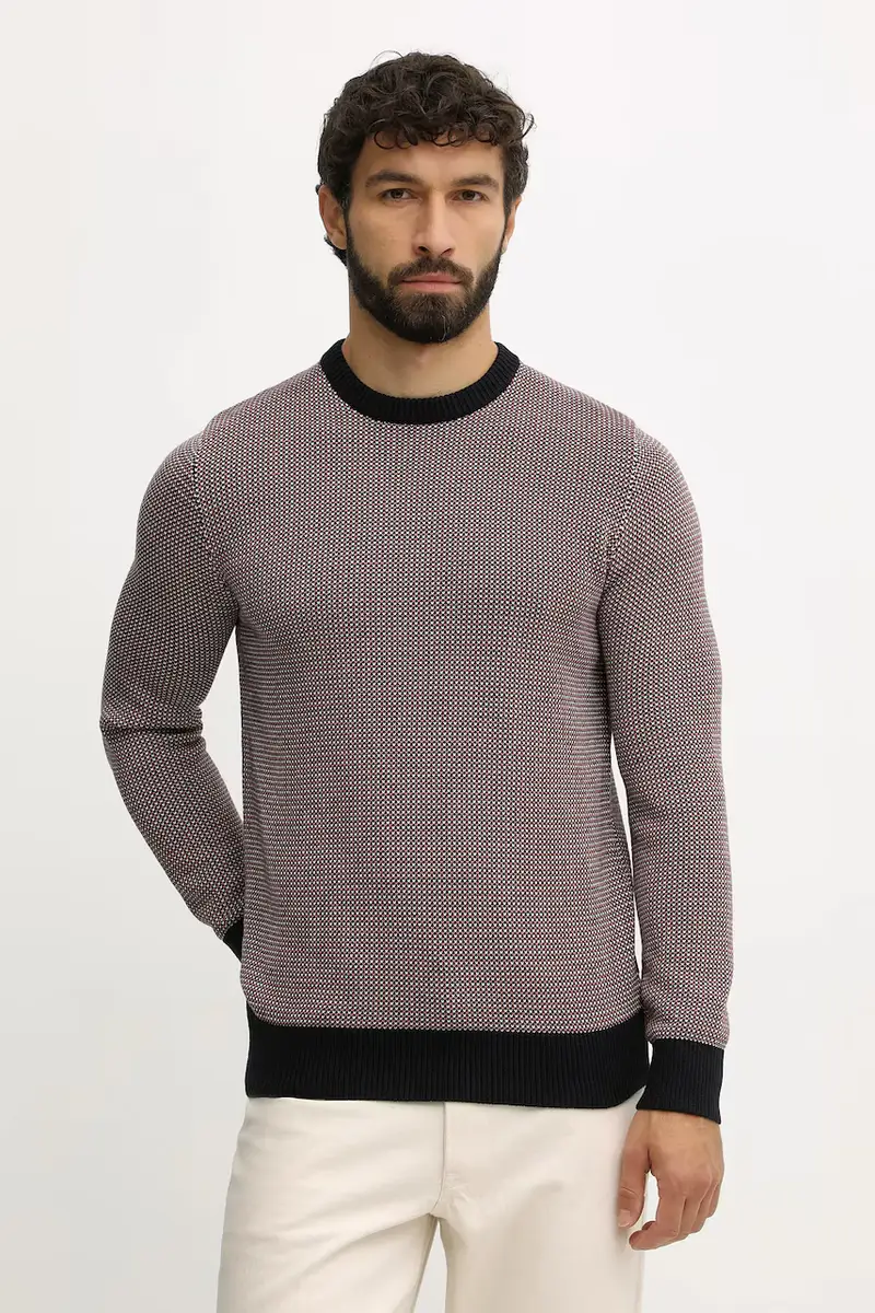 maglione in cotone WELLS uomo colore blu navy MKN1665