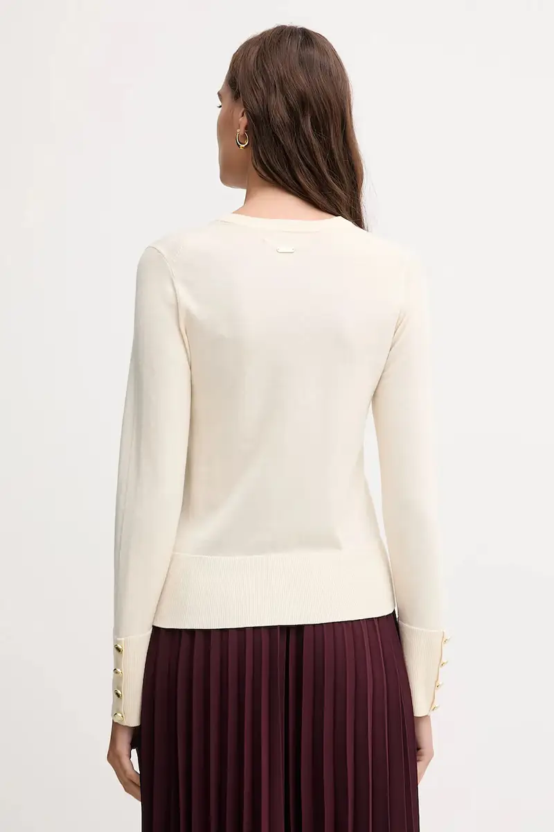 maglione in lana CARLBY donna colore beige LKN1686 miniatura 3