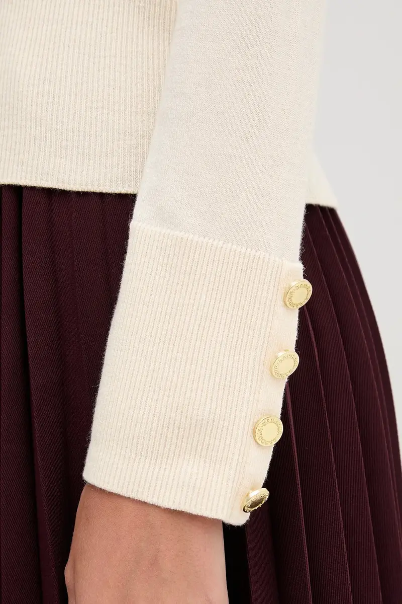 maglione in lana CARLBY donna colore beige LKN1686 miniatura 4