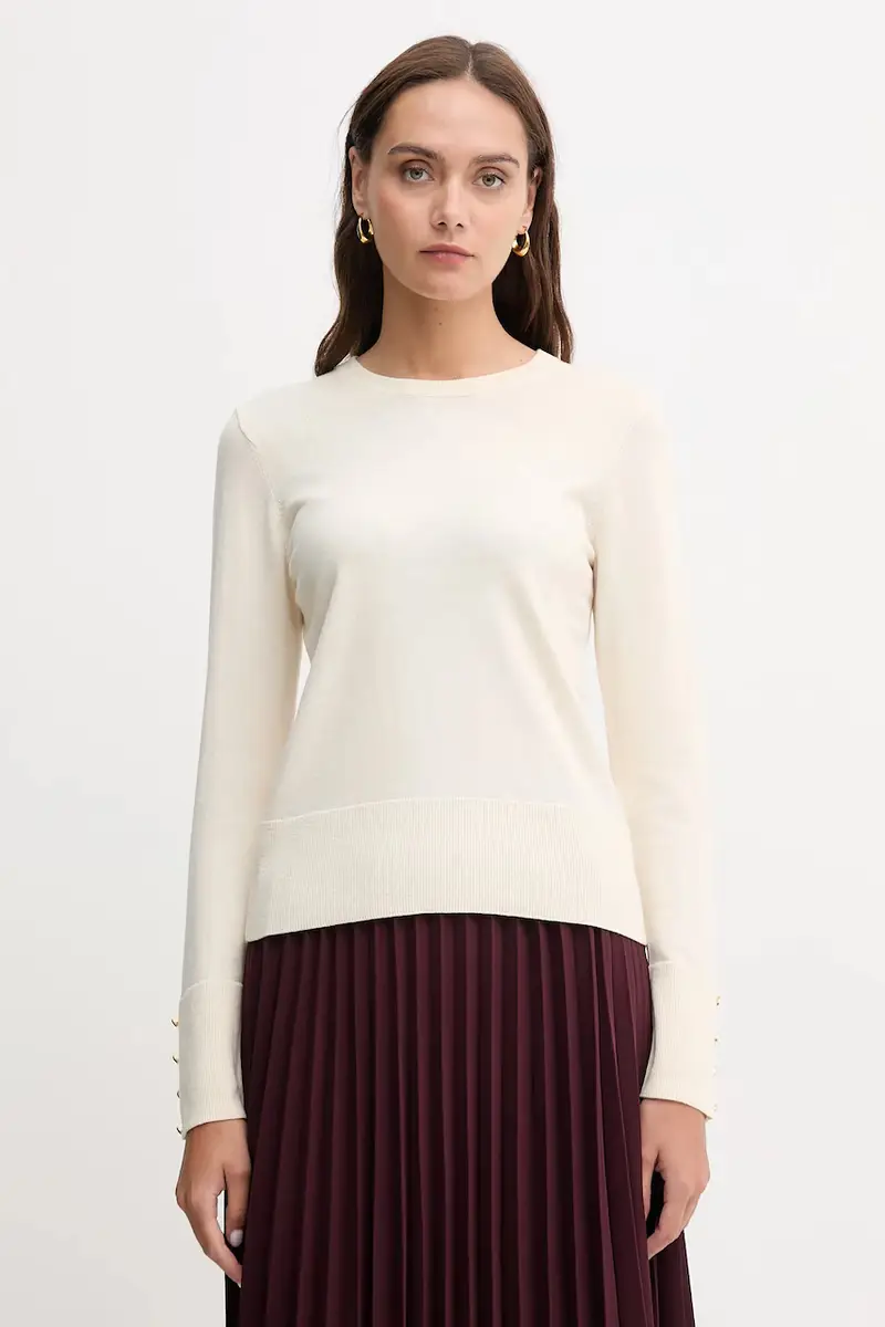 maglione in lana CARLBY donna colore beige LKN1686