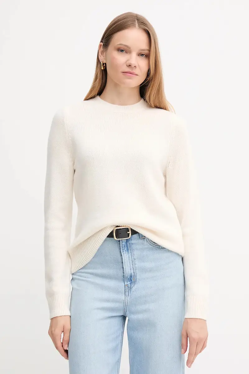 maglione in lana donna colore beige LKN1666