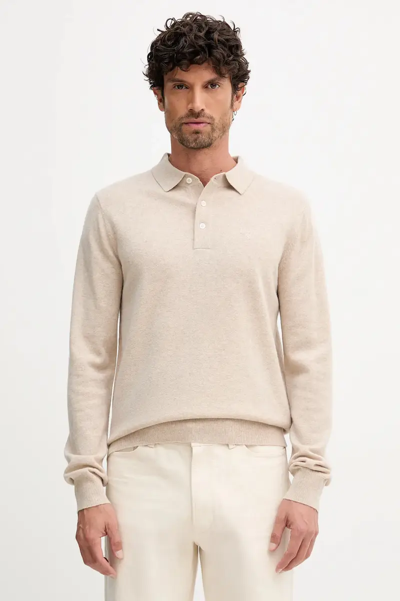 maglione in lana HUTHERSTON uomo colore beige MKN1670