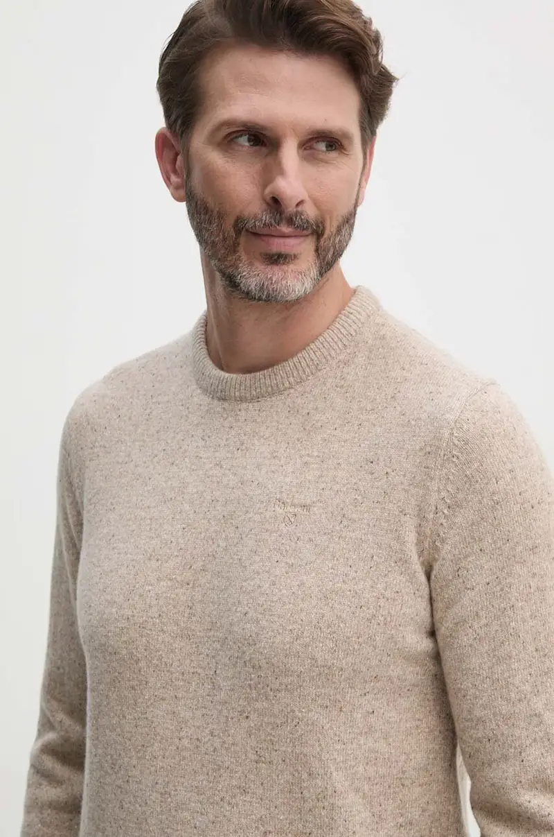 maglione in lana uomo colore beige miniatura 4