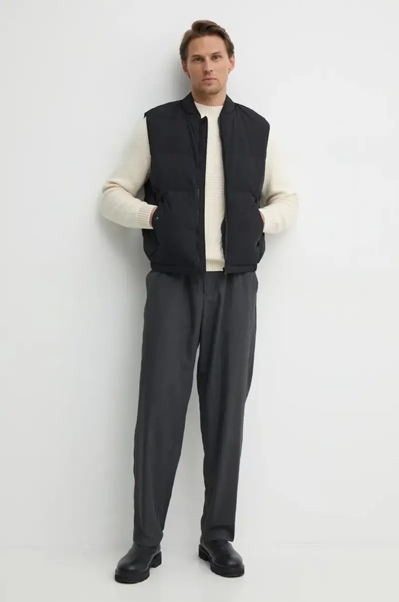 maglione in lana uomo colore beige MKN1605 miniatura 2