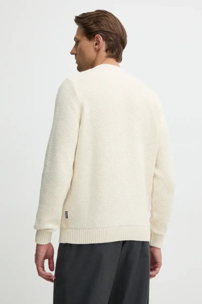 maglione in lana uomo colore beige MKN1605 miniatura 3