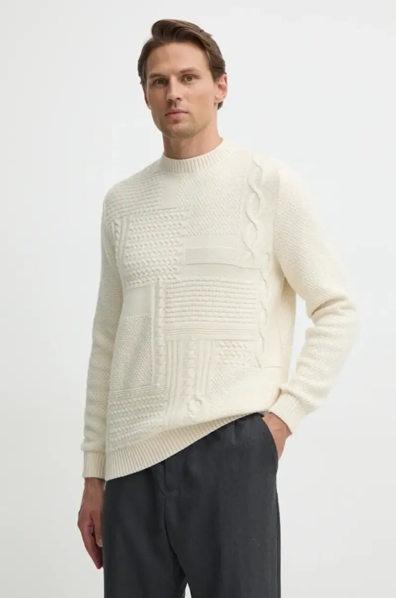 maglione in lana uomo colore beige MKN1605