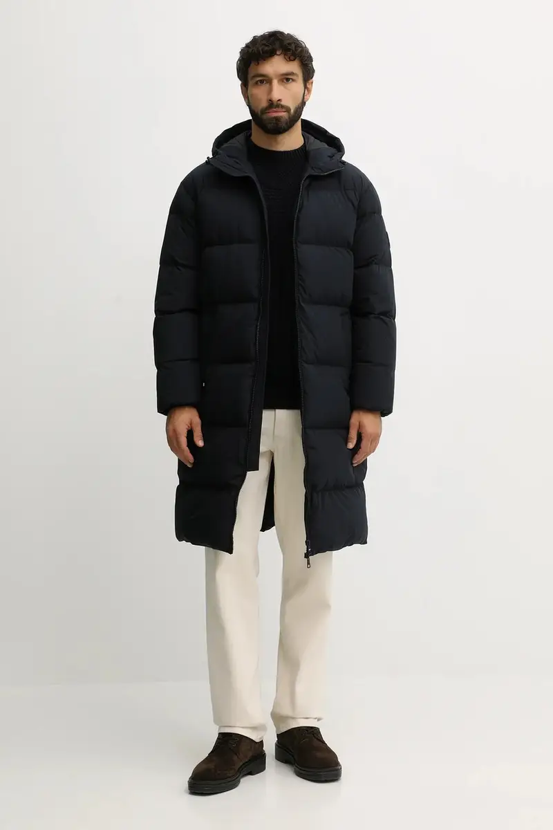 maglione in lana uomo colore beige MKN1605 Blu navy miniatura 2