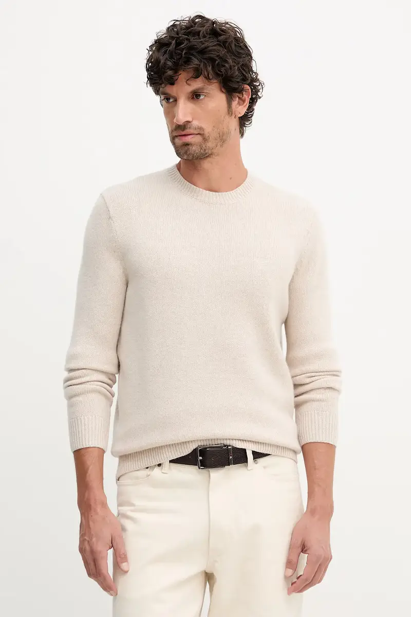 maglione in lana uomo colore beige MKN1666