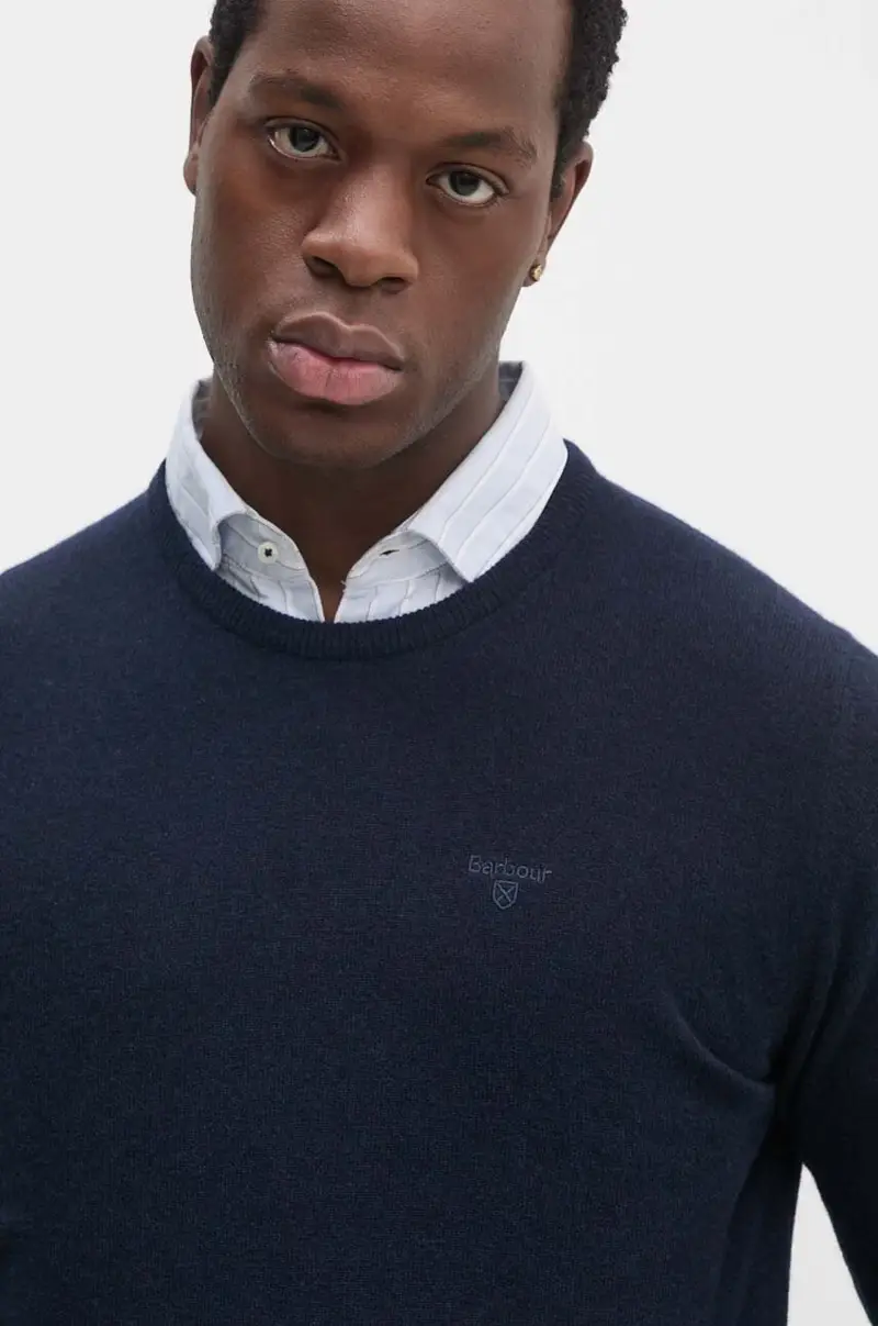 maglione in lana uomo colore blu navy MKN0345