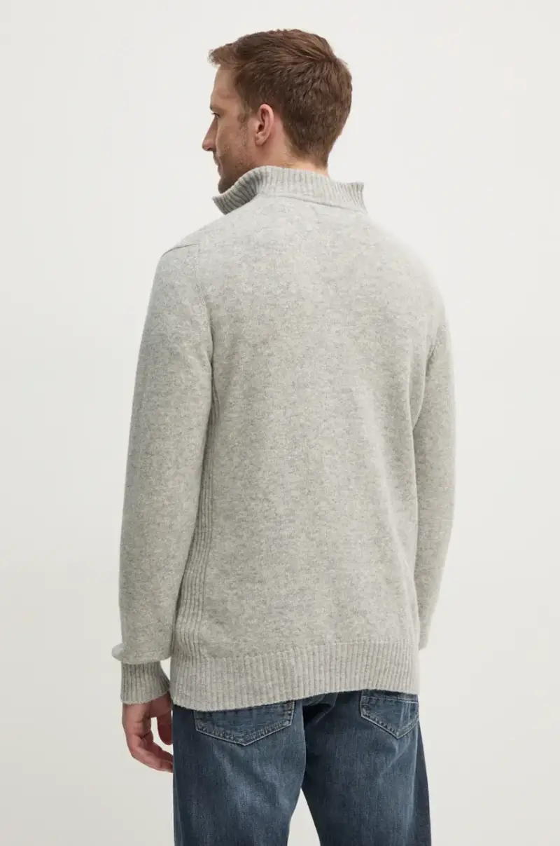 maglione in lana uomo colore grigio miniatura 3
