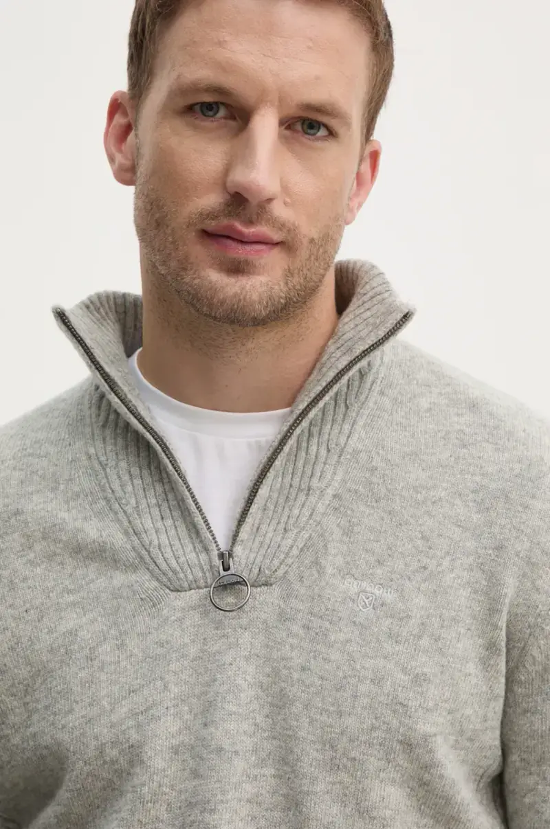 maglione in lana uomo colore grigio miniatura 4