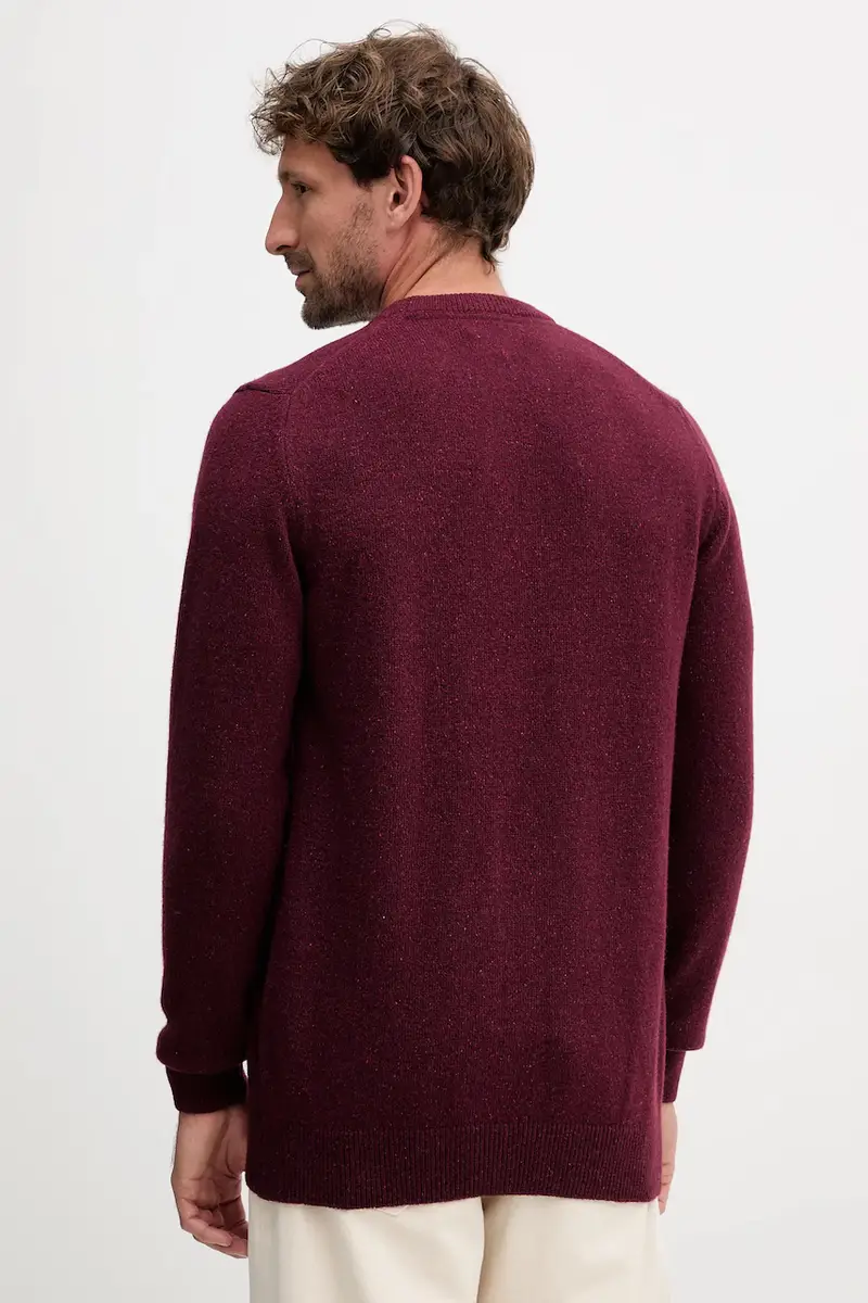 maglione in lana uomo colore grigio Granata miniatura 3