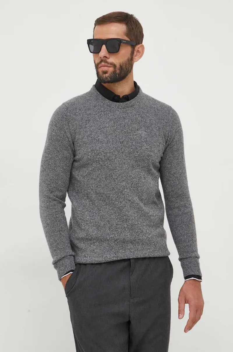 maglione in lana uomo Grigio