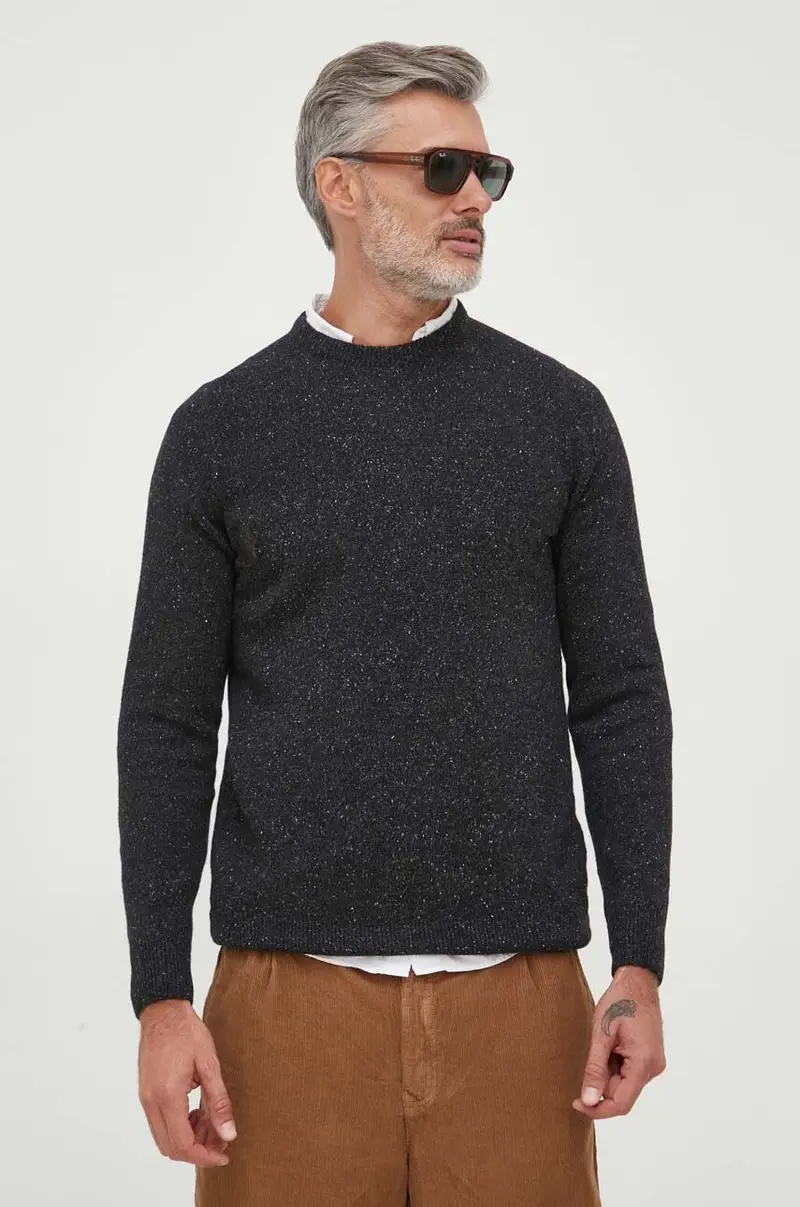 maglione in lana uomo Nero