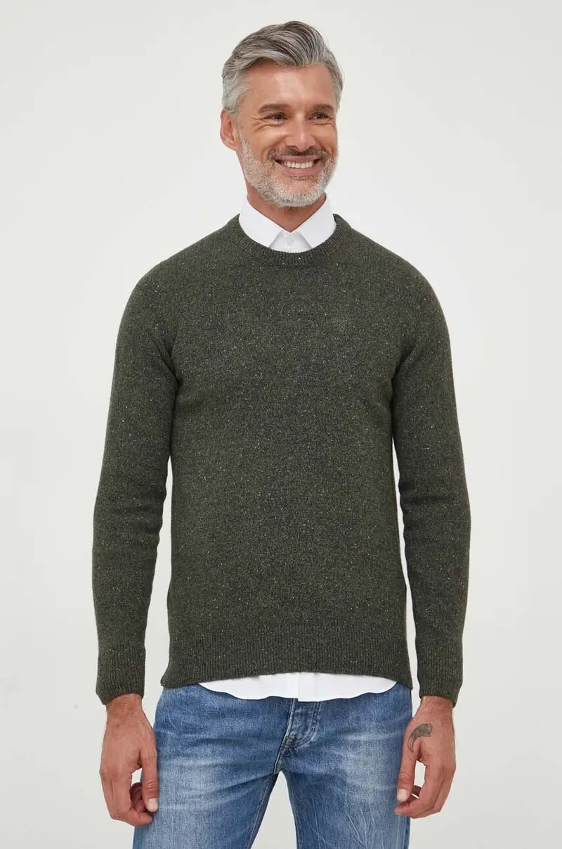 maglione in lana uomo Verde