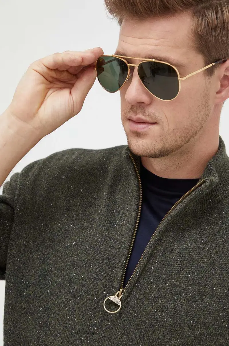 maglione in lana uomo Verde miniatura 3