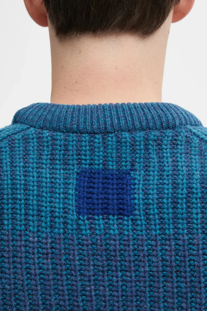 maglione in lana x Paul Smith Saddle uomo colore turchese MKN1696BU91 miniatura 4