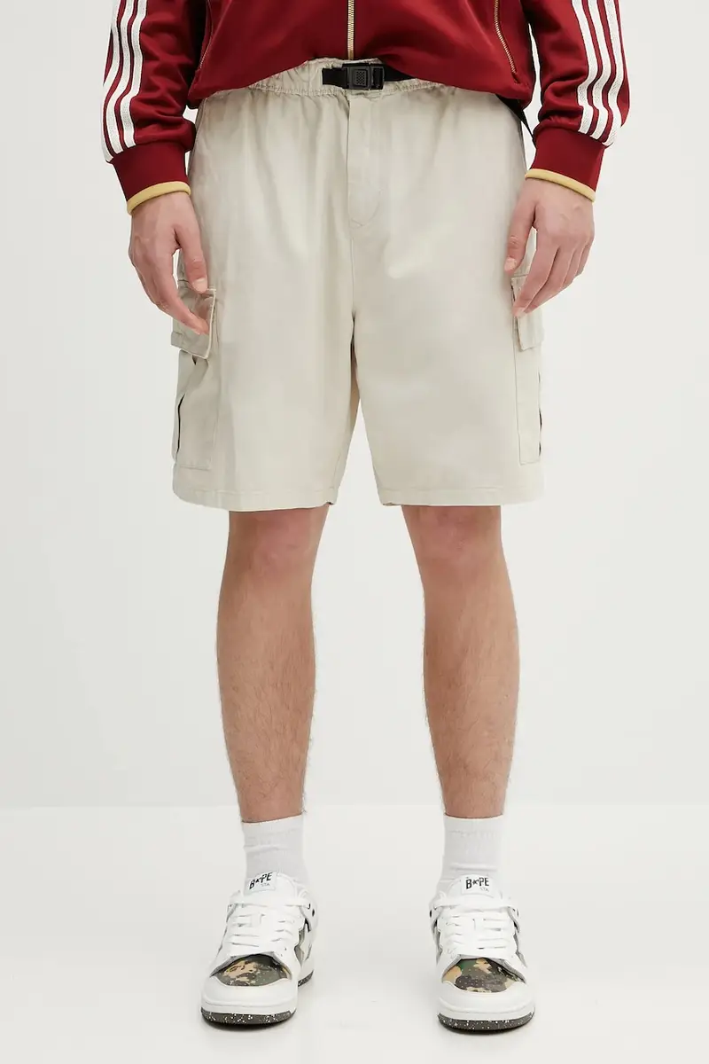 pantaloncini in cotone Barbour Grindle Cargo Relaxed Short colore beige MST0062