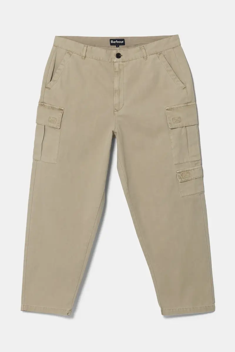 pantaloni in cotone colore beige MTR0754GY35