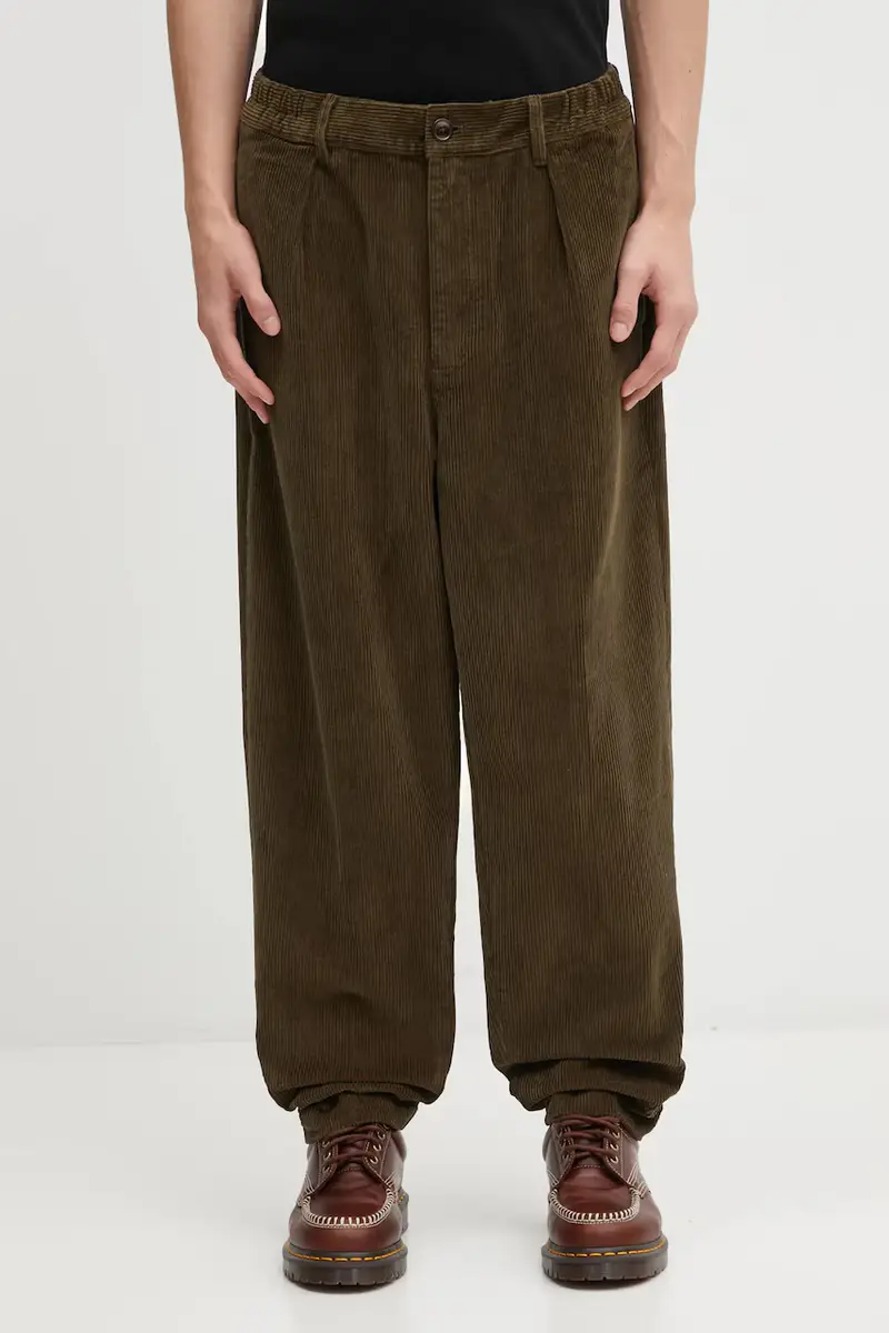 pantaloni in velluto a coste Elmbank OS Cord Trouser uomo colore verde MTR0789OL51