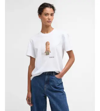 per donna LTS0715 Maglietta bianca Bedale (XS), Bianco, Casual, Cotone, Manica corta