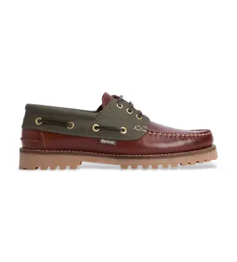 per uomo MFO0795 Scarpe da barca in pelle marrone e verde Deck Boat (41), Basso, Stringhe, Casual