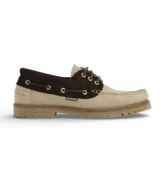 per uomo MFO0795 Scarpe Deck in pelle marrone e beige (41), Basso, Stringhe, Casual
