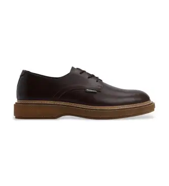 per uomo MFO0819 Scarpe Derby in pelle marrone Harefield (43), Basso, Stringhe, Casual