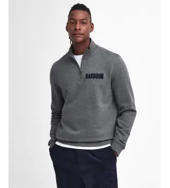 per uomo MOL0640 Felpa grigia con mezza zip Cotes (XXL), Casual, Grigio, Cotone