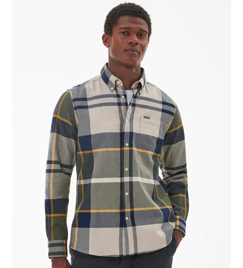 per uomo MSH4980 Camicia a maniche lunghe multicolore Dunoon (M), Casual, Cotone, Manica lunga