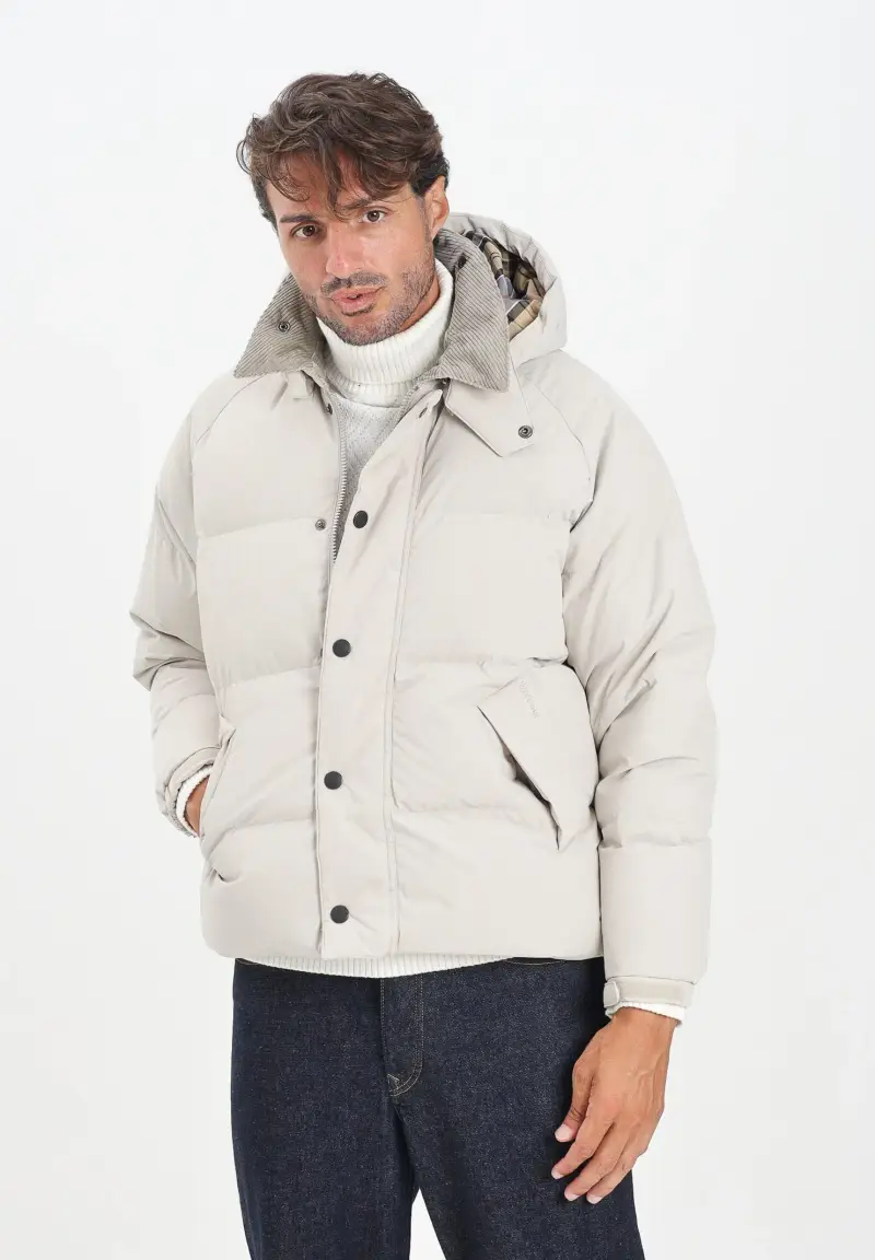 Piumino Barbour Oversized Transport panna da uomo miniatura 2