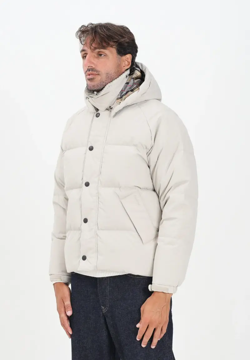Piumino Barbour Oversized Transport panna da uomo
