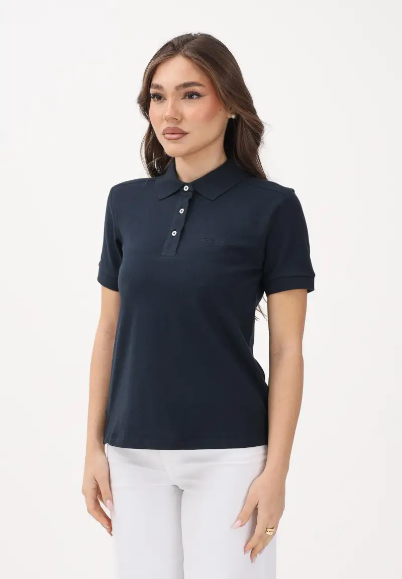 Polo a manica corta Bowford blu da donna