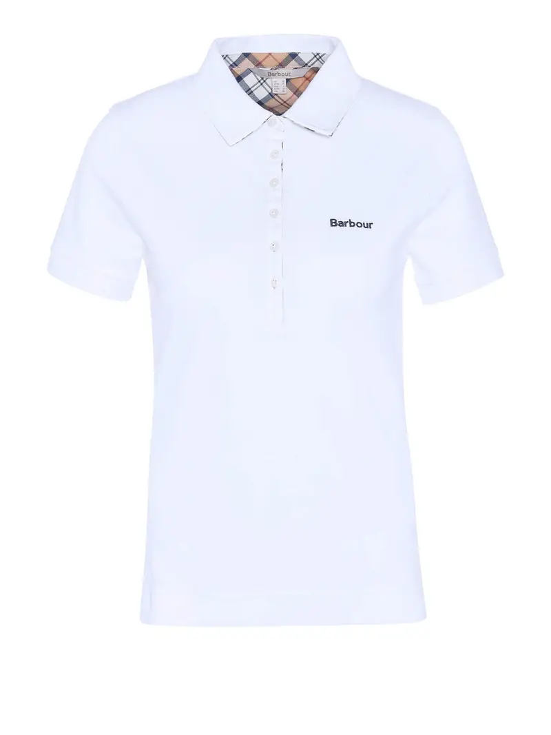 polo barbour portsdown da donna - bianco
