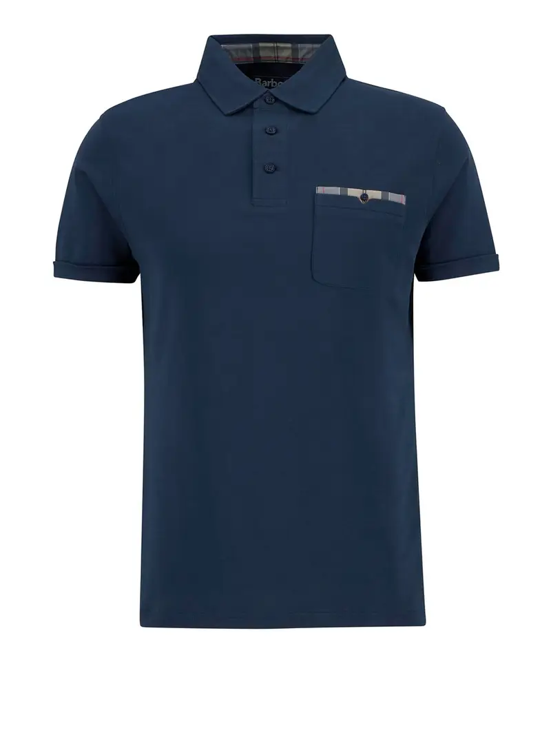 polo barbour premium corpatch da uomo - blu
