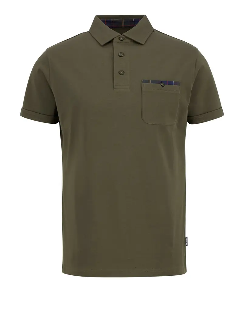 polo barbour premium corpatch da uomo - verde