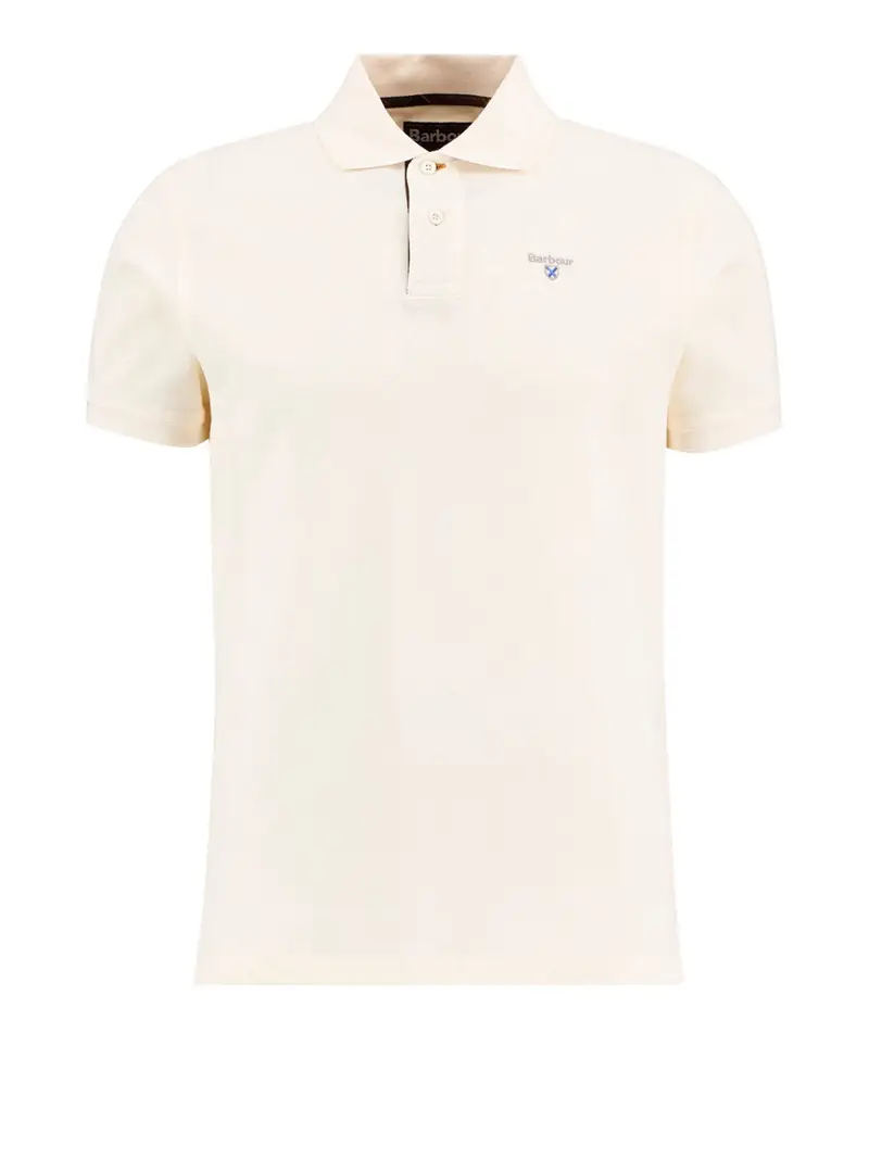 polo barbour tartan pique da uomo - avorio