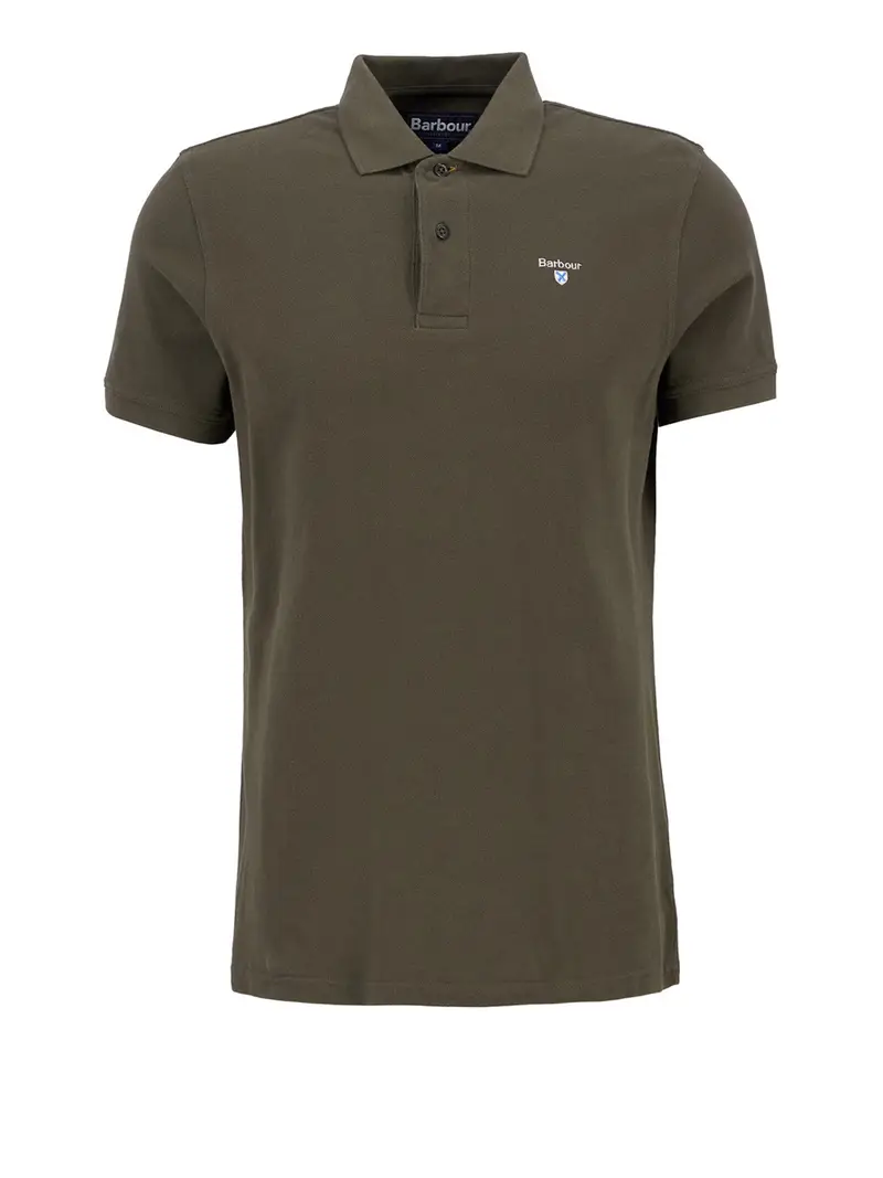 polo barbour tartan pique da uomo - verde