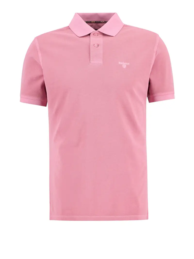 polo barbour washed tartan da uomo - rosa