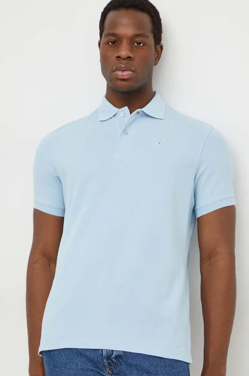 polo in cotone colore blu