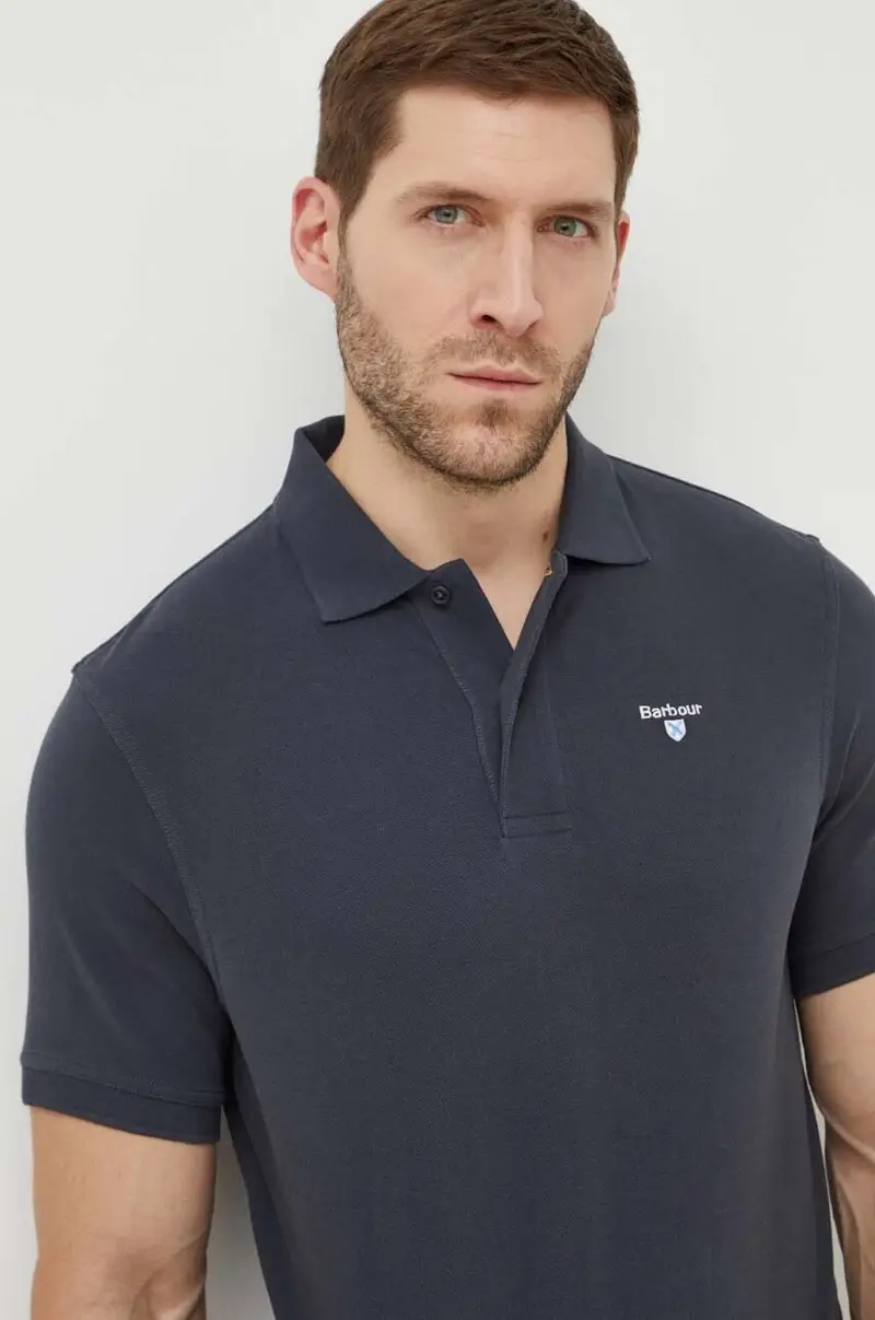 polo in cotone colore blu navy