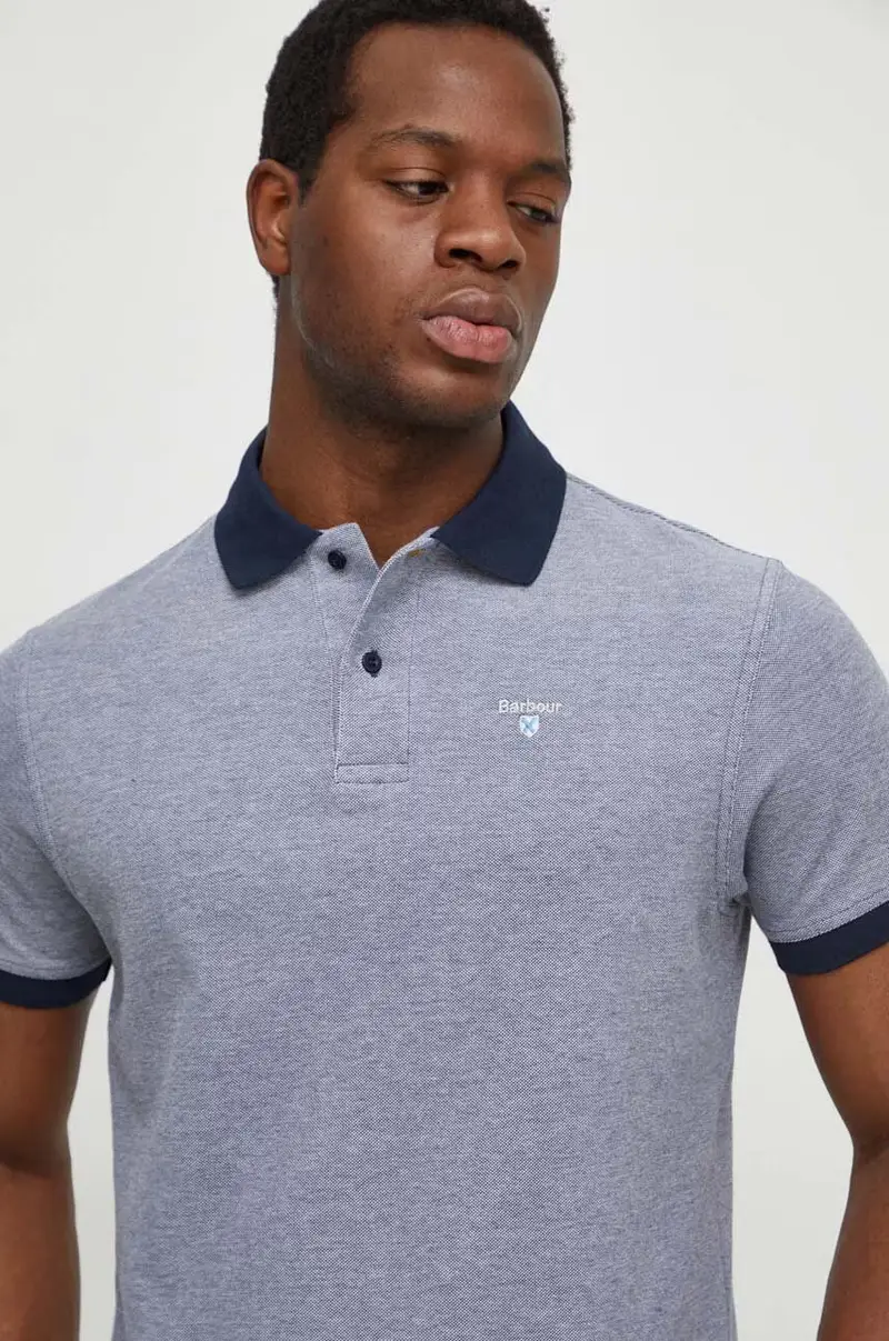 polo in cotone colore blu navy
