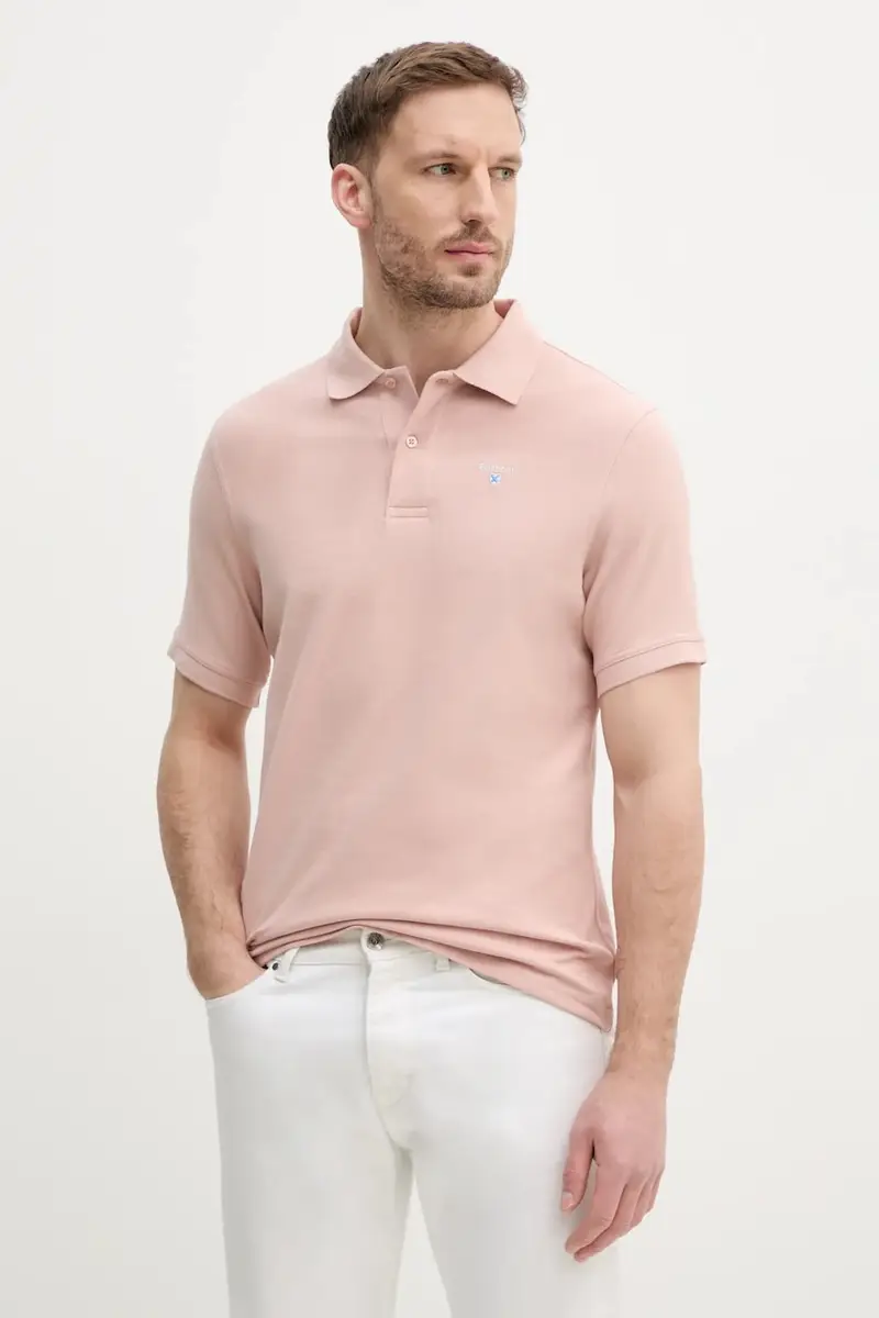 polo in cotone colore rosa