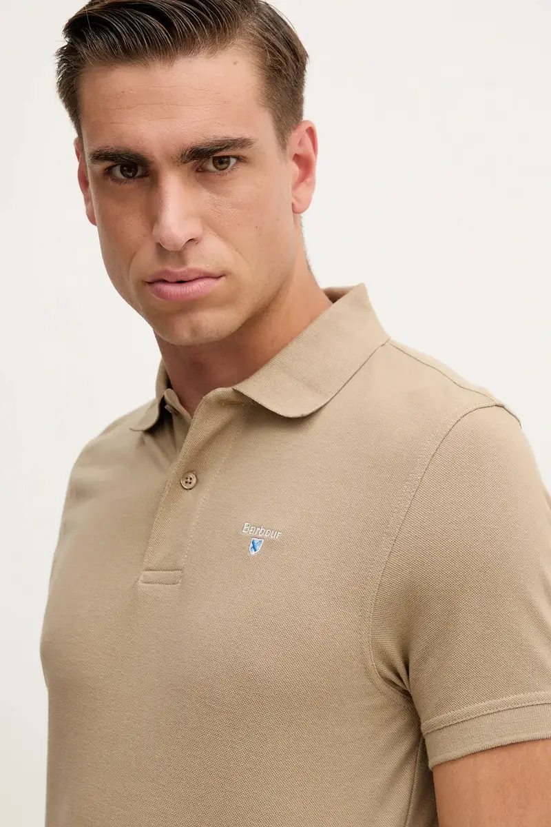 polo in cotone ESSENTIALS colore nero MML0358 Beige miniatura 4