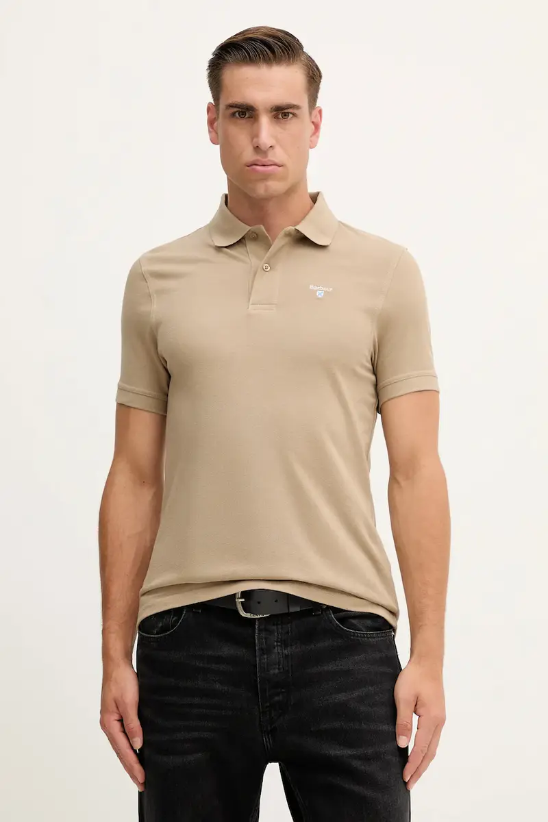 polo in cotone ESSENTIALS colore nero MML0358 Beige
