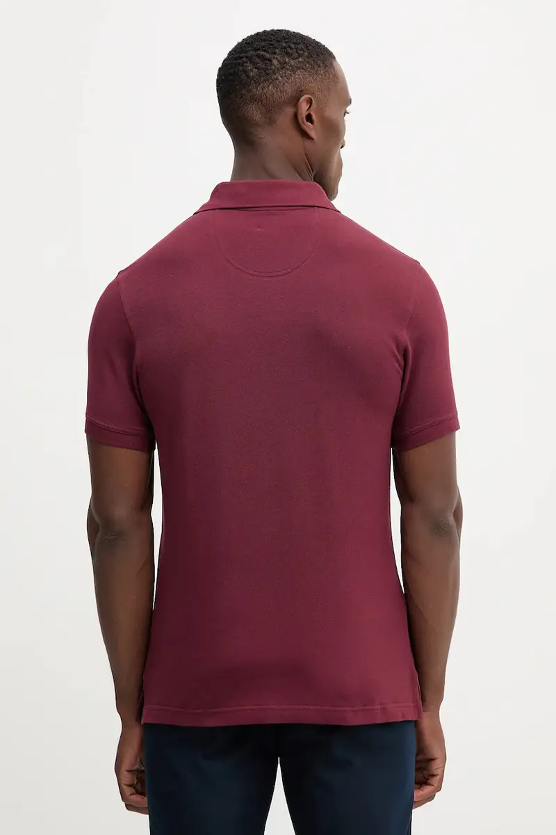 polo in cotone Tartan Pique Polo colore verde con applicazione MML0012 Granata miniatura 3